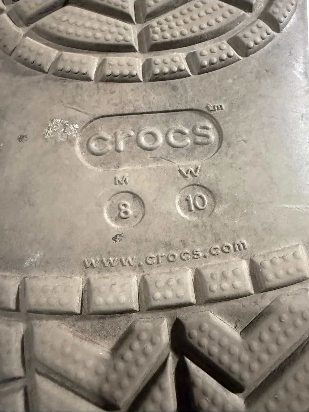 CROCS Light Gray Slip-Resistant Foam Clog Sole